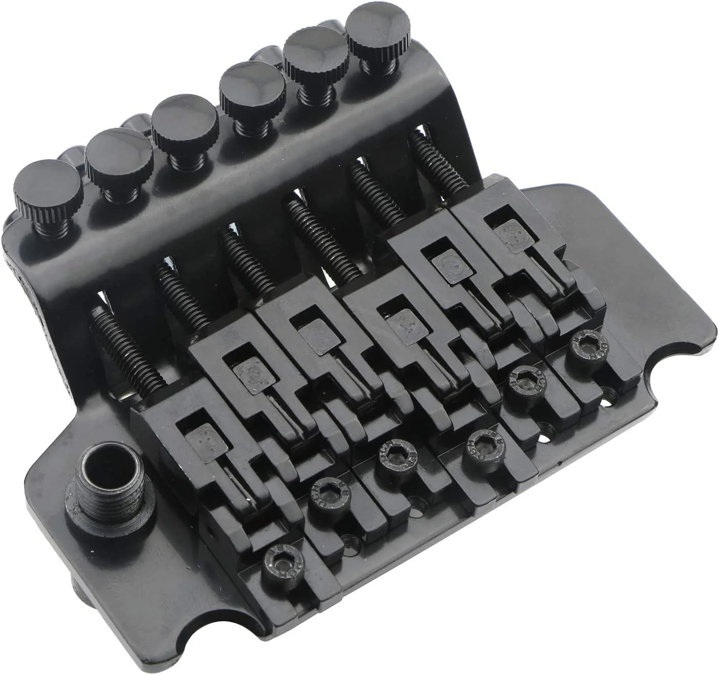 Black Electric Guitar Tremolo Bridge with Bar Double Strat Locking for Floyd Rose Type black - Image 4