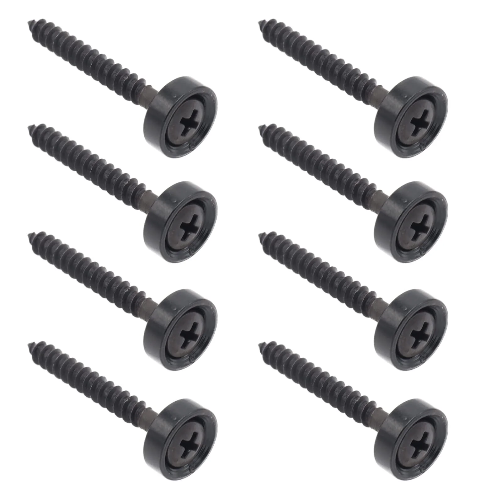 Black Guitar Neck Joint Bushings and Bolts, 8pcs Metal Guitar Neck Ferrules with Screws, Guitar Neck Replacement Parts Compatible with Electric Guitar or Bass black - Image 4