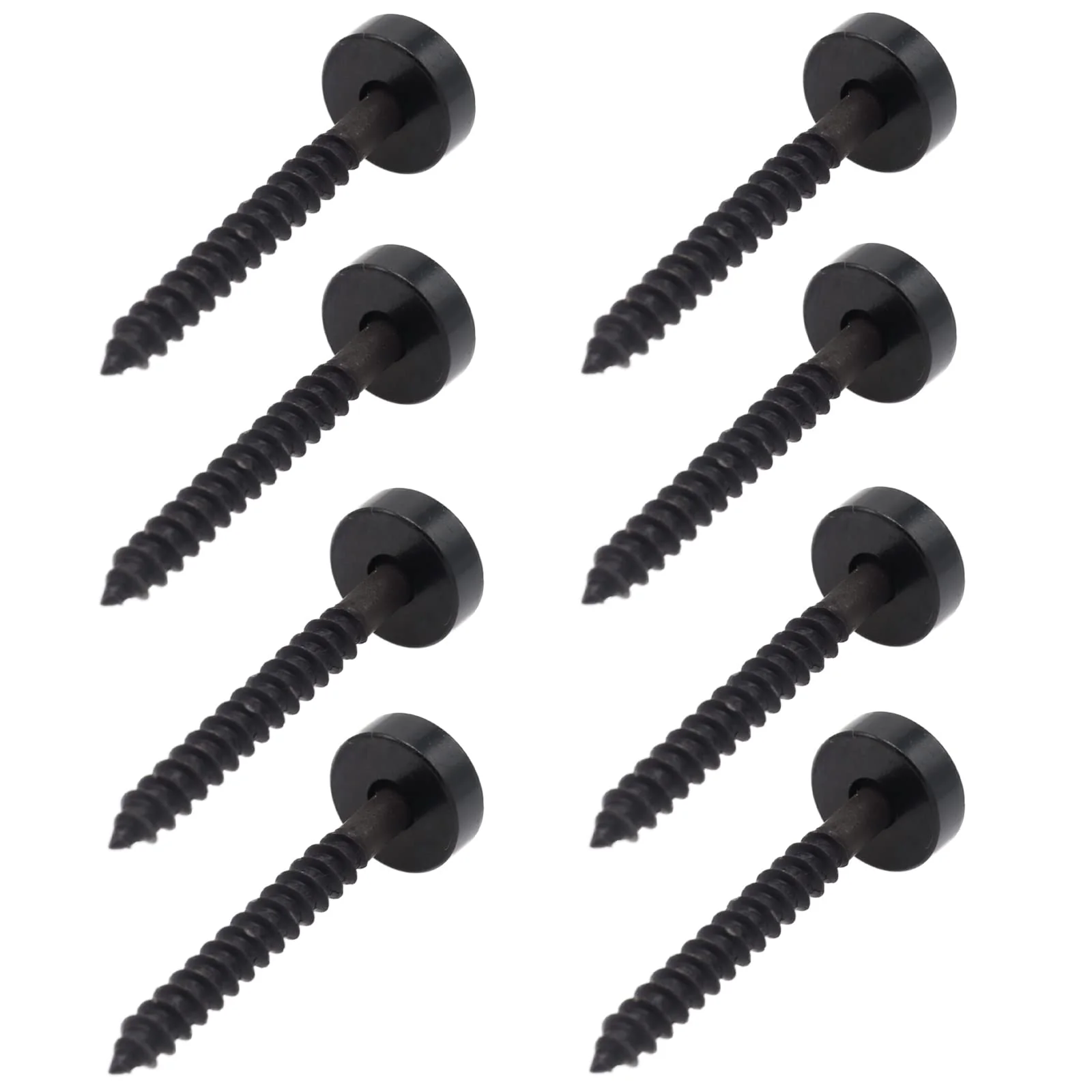 Black Guitar Neck Joint Bushings and Bolts, 8pcs Metal Guitar Neck Ferrules with Screws, Guitar Neck Replacement Parts Compatible with Electric Guitar or Bass black - Image 5