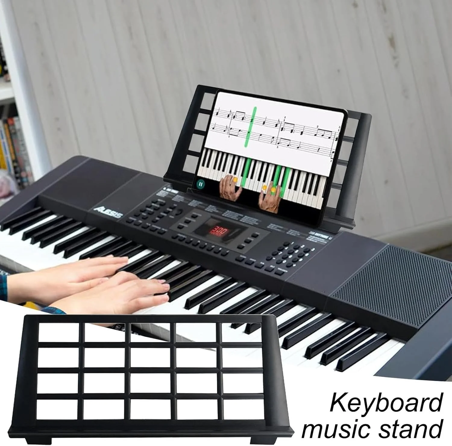 Black Keyboard Music Stand, Electronic Sheet Music Stands Holder, Piano Stand, Musical Instrument Parts Organ Holder, Instrument Accessories - Image 3