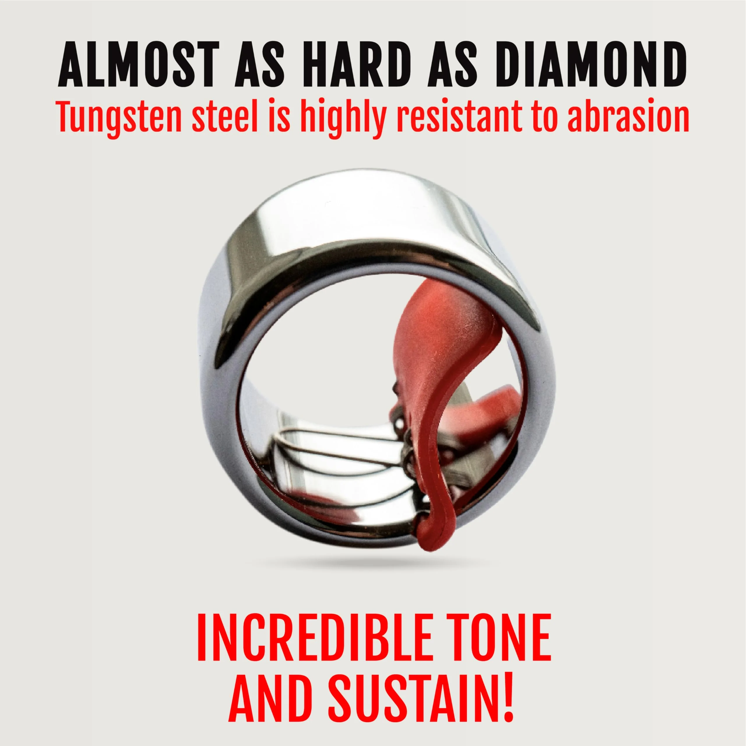 Black Mountain Slide Guitar Rings - Made From Tungsten Steel. Acoustic Guitar Slide, Electric Guitar Slide, Bass, Ukulele, and More. Almost as Hard as Diamond, Smooth Surface Finish, New Invention Regular - Image 3
