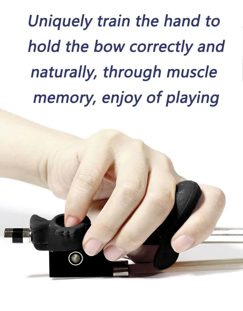 Black Violin Bow Holder 4 Strings Bow Grip Partner Violin/Viola Teaching Aid Accessory for Kid Adult Learn Violins - Image 4