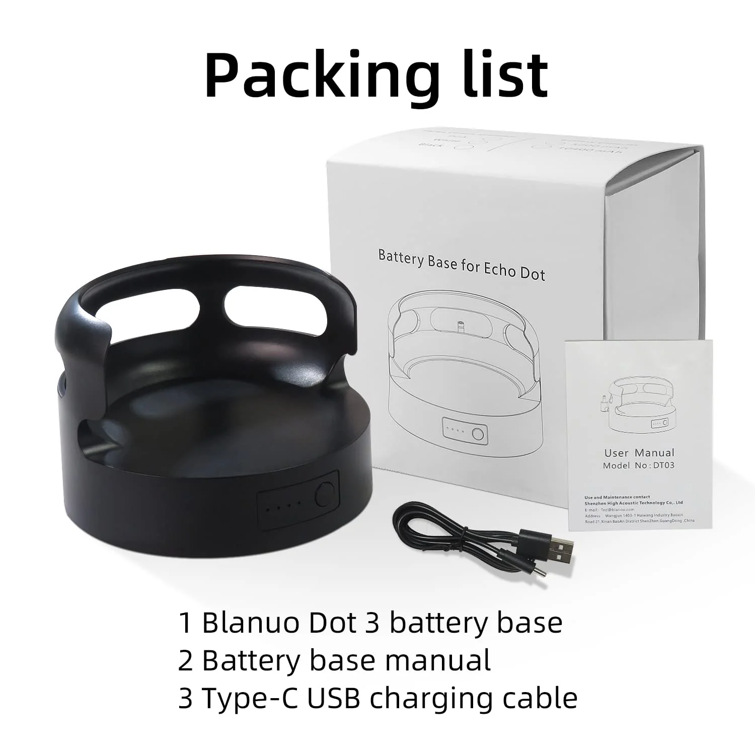 Blanou Dot3 Battery Base, Portable Dot3rd Gen Battery Base, 10400 mAh 16 Hours Work Time, Black… black1 - Image 6