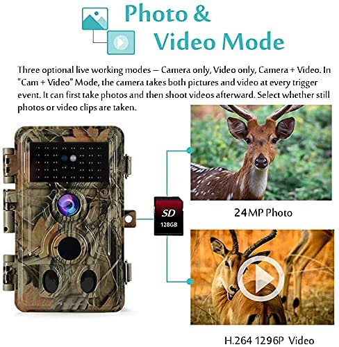 BLAZEVIDEO 32MP 1296P Game & Trail Camera 90ft Night Vision Motion Activated Waterproof Farm & Ranch Field Camera for Outdoor Deer Hunting Tracking & Backyard Surveillance Red-1 - Image 7