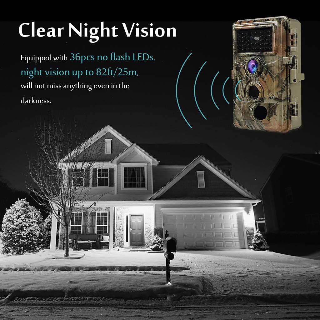 BLAZEVIDEO 32MP 1296P Game & Trail Camera 90ft Night Vision Motion Activated Waterproof Farm & Ranch Field Camera for Outdoor Deer Hunting Tracking & Backyard Surveillance Red-1 - Image 8