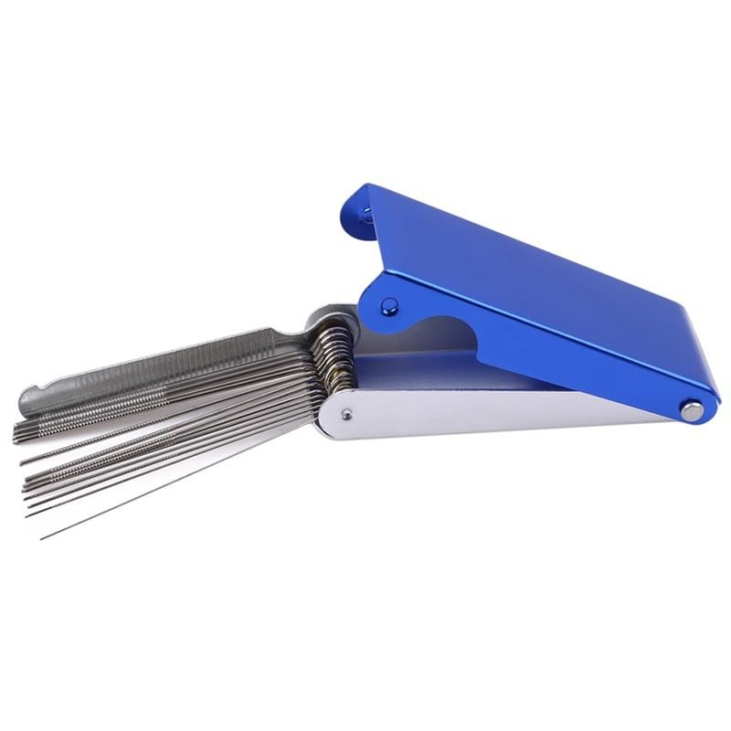 Blue Needle File Set Luthier Sperrins Guitar Nut Slotting File Saw Rods Slot Filing Set Needle File Set Replacement Tools Tip Cleaner Files Guitar Tools Instrument Accessories
