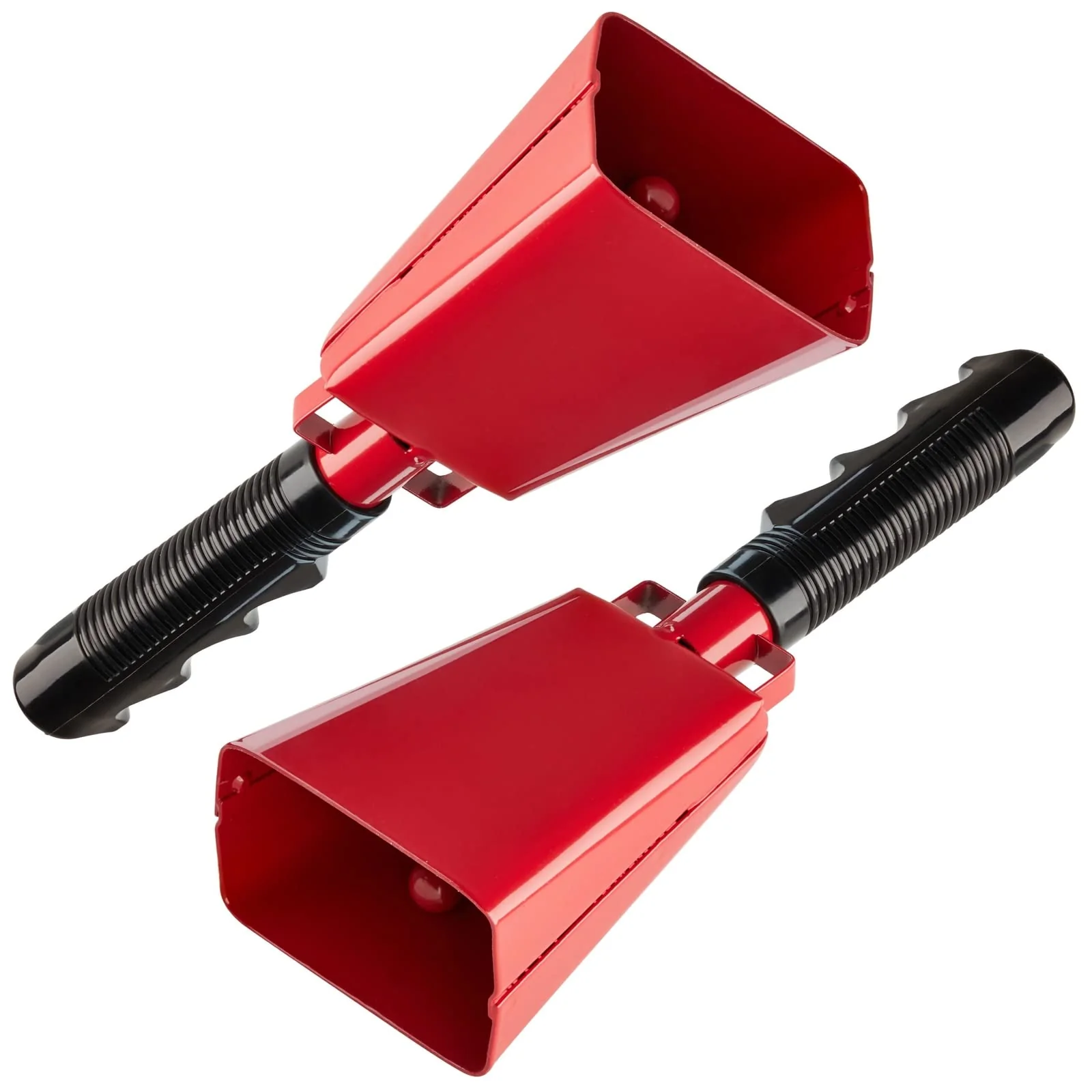 BLUE PANDA 2 Pack 9-inch Cowbells for Sporting Events, Percussion Noise Makers with Handle for Football Games, Stadiums (Red) - Image 5