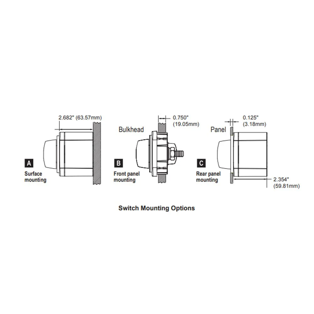 Blue Sea Systems On/Off Battery Isolator Switch With Locking Key, Red, 6006 m‑Series One size On-Off w/Knob - Image 7