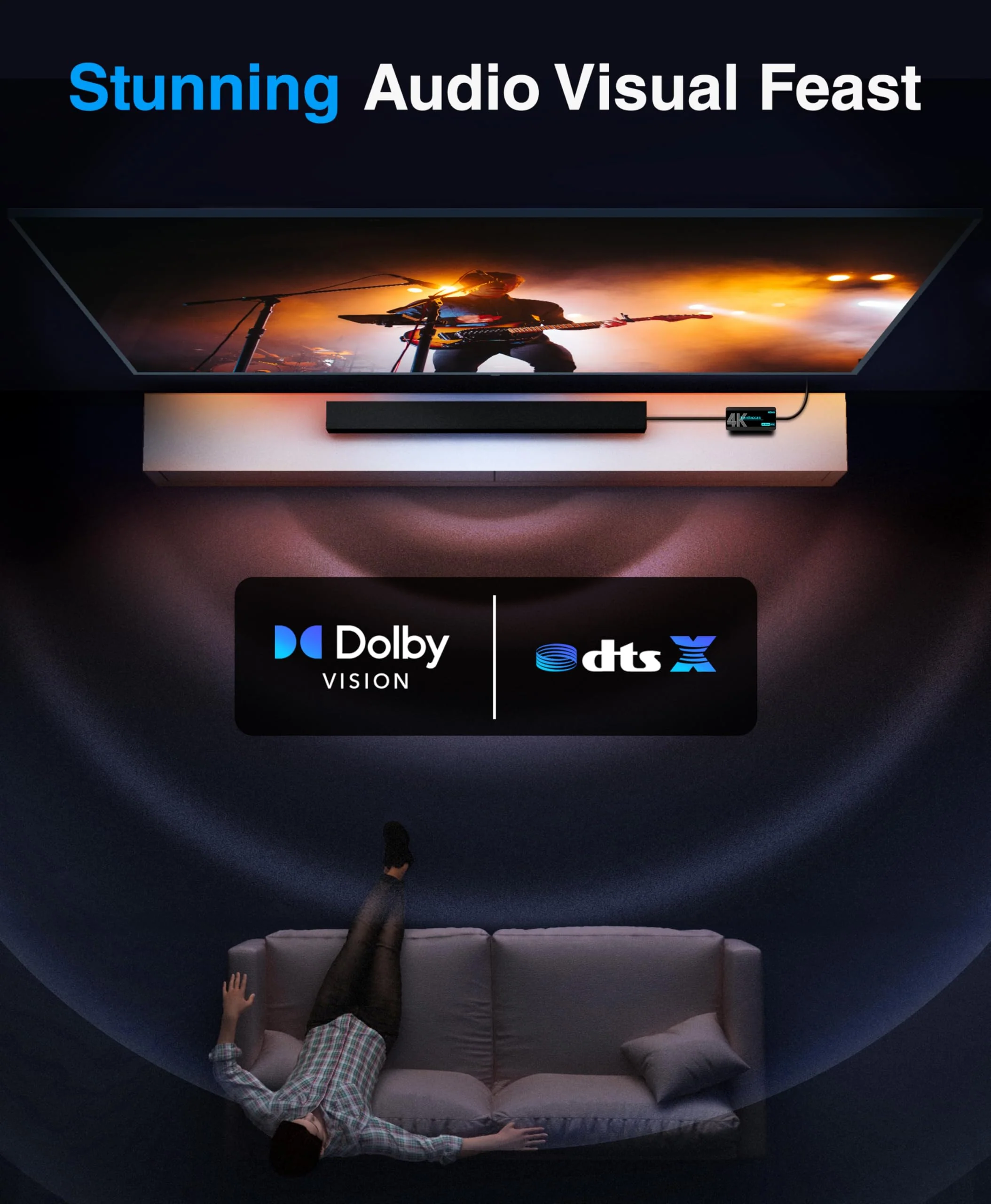 BlueRigger 4K HDMI Switch 5 in 1 Out (4K 60Hz, 5 Port Video Switcher, HDMI Hub, HDR10+, 18Gbps, Selector Box with IR Remote) – Compatible with HDTV, PS5, Xbox, Apple TV, Projector, Blu-Ray - Image 7