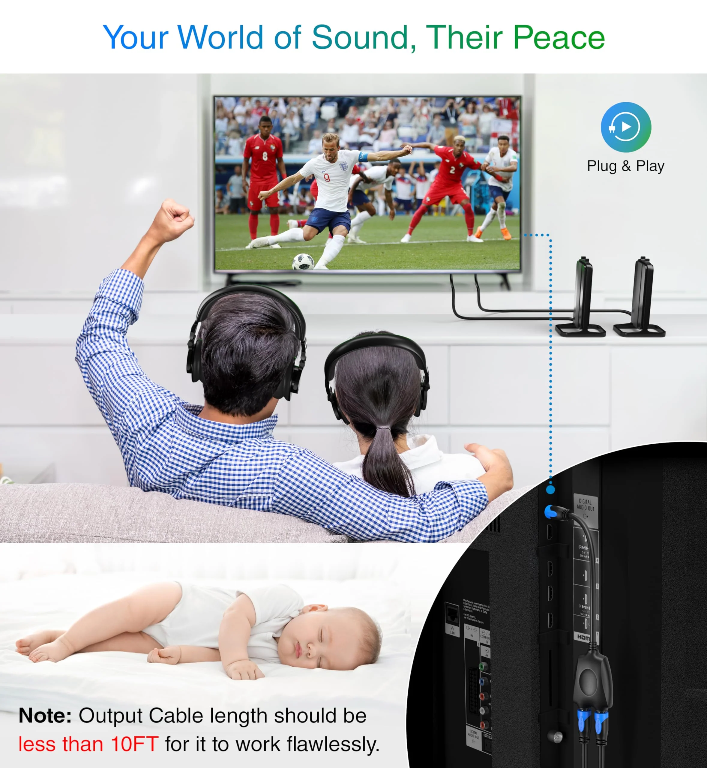 BlueRigger Digital Optical Audio Splitter 1x2 (1 in 2 Out Unidirectional Toslink Splitter, Support LPCM2.0, Dolby Digital, DTS 5.1)- for Home Theatre, Xbox, DVD, TV, Receiver, Sound Bar Toslink Passive Splitter - Image 5