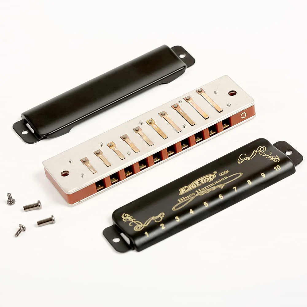 Blues Harmonica E Key, Diatonic 10 Hole 20 Tone 008k Black Harmonica, Standard for Professionals, Adults & Beginners - Image 6