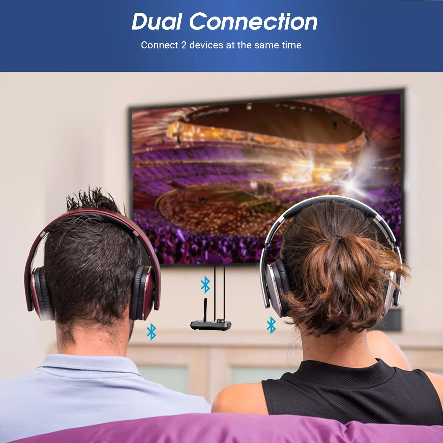 Bluetooth 5.0 Audio Transmitter Receiver Dual Connection for TV Headphones and HiFi Speakers - August MR280 - Multipoint, Low Latency, Stereo, Volume Control, Optical RCA Jack 3.5mm Mains Powered USB - Image 6