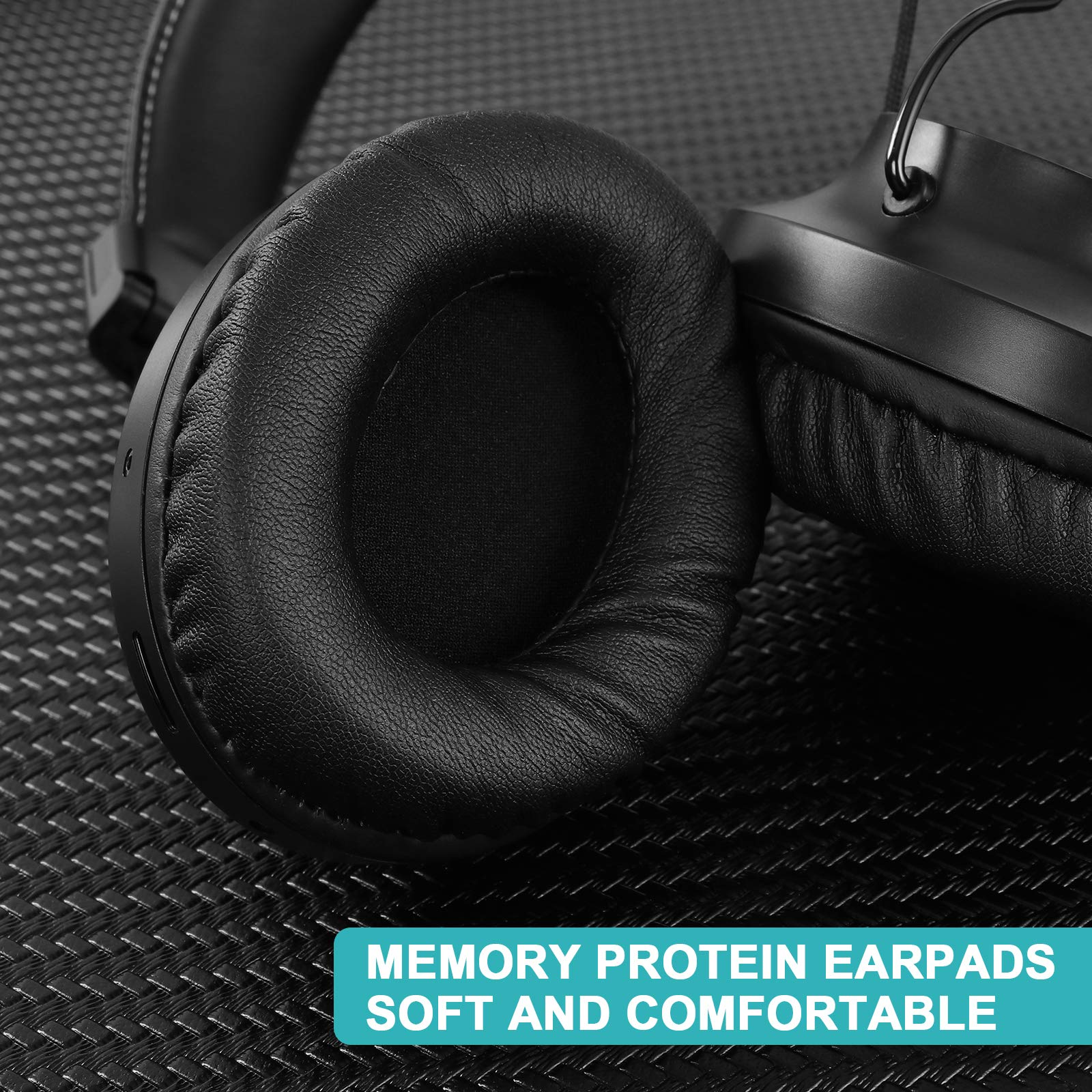 Bluetooth 5.0 Over- Ear Wireless Headphones 30 Hours Battery, FM Radio, MP3 Player, Micro SD/TF with 40mm Deep Bass Drivers, Premium Microphone Built-in Headset, Foldable, Comfortable, Mowing - Image 5