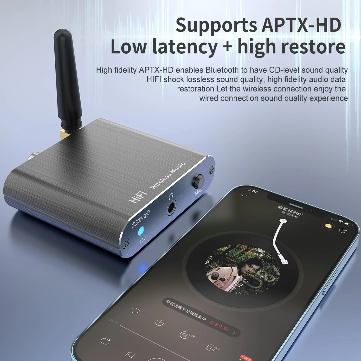Bluetooth 5.2 Receiver Adapter for Old Home Stereo Receiver Speakers, Wireless Audio Transmitter Receiver for Headphones, Support Aux, Coxial and Optical Outputs - Image 7