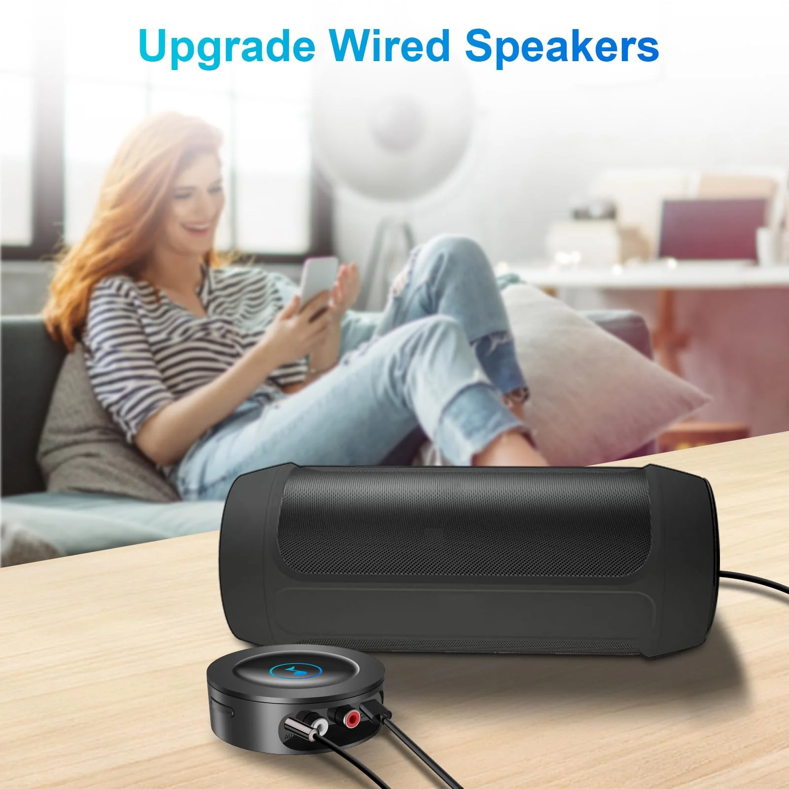 Bluetooth 5.2 Receiver for Home Stereo, RCA & 3.5mm AUX Out Put, Wireless Audio Adapter for Stereo Receiver&Amplifier, Low Latency HiFi Music Streaming - Image 5