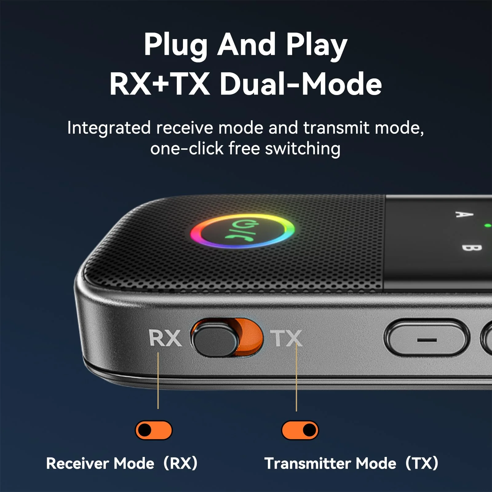 Bluetooth 5.2 Transmitter Receiver aptX Adaptive/Low Latency/HD Bluetooth Adapter Support 2 AirPods Phones, Wireless Audio Receiver 3.5mm Aux Headphone Jack Adapter for Airplane Travel/TV/Home Stereo A5-PRO - Image 9