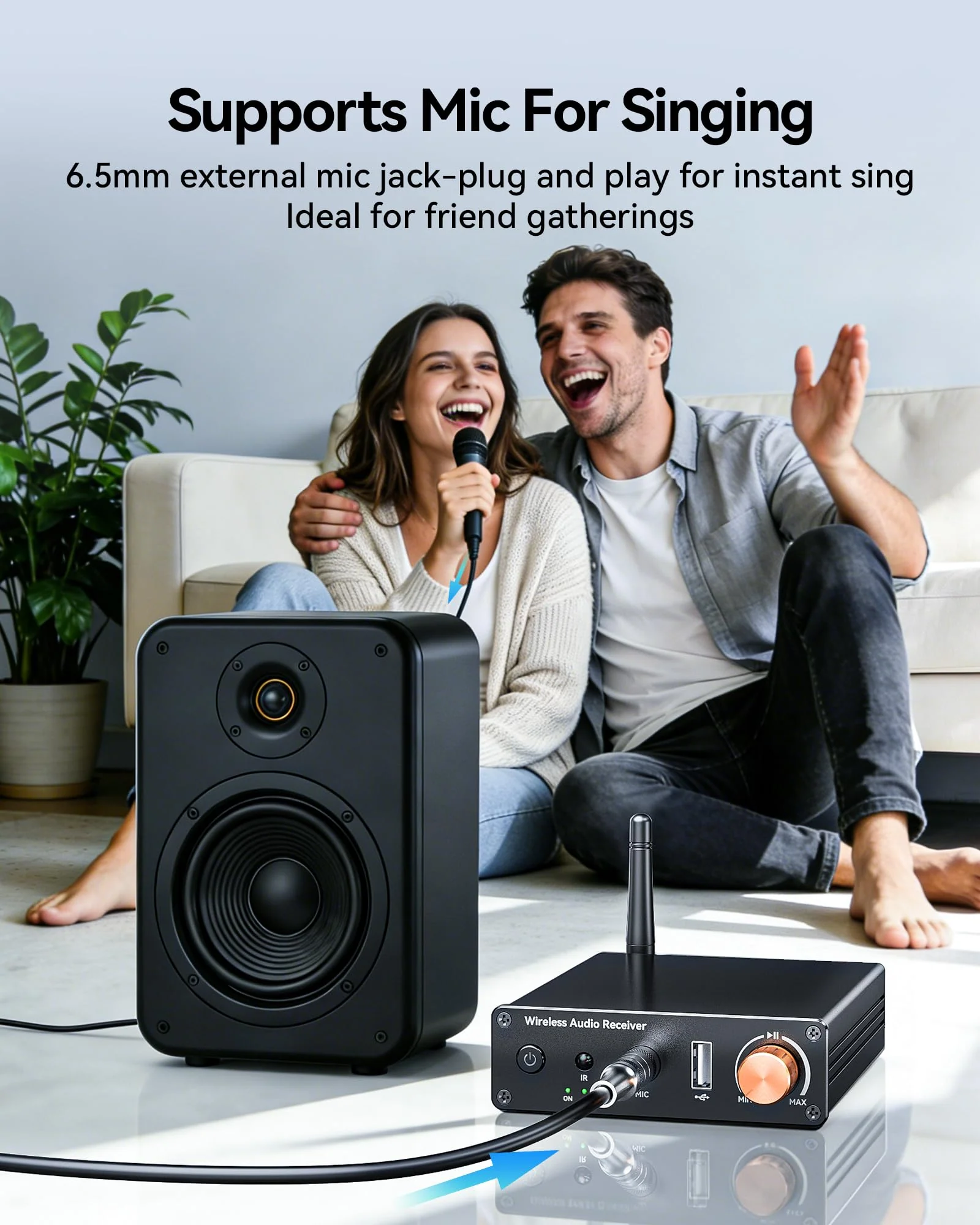 Bluetooth 6.0 Receiver, Hi-Fi Adapter with Wireless Long-Range Low-Latency, Suitable for Home Audio Music Streaming Stereo Systems/Home Speakers, Featuring AUX 3.5mm/RCA, USB Playback - Image 6