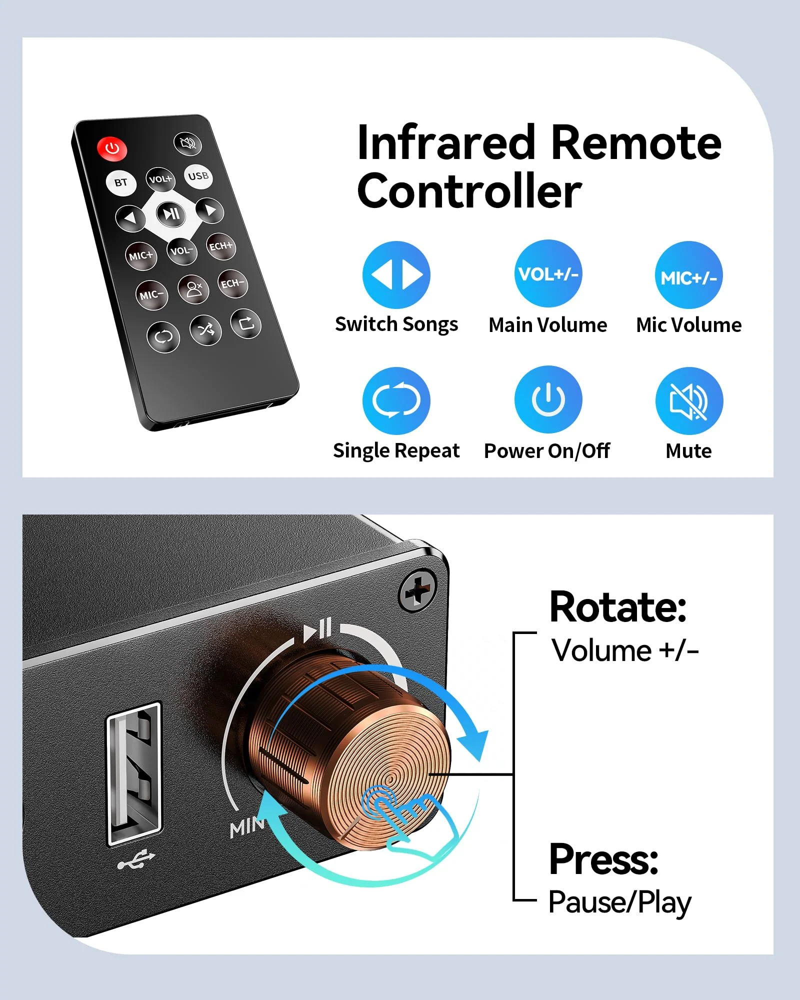Bluetooth 6.0 Receiver, Hi-Fi Adapter with Wireless Long-Range Low-Latency, Suitable for Home Audio Music Streaming Stereo Systems/Home Speakers, Featuring AUX 3.5mm/RCA, USB Playback - Image 7