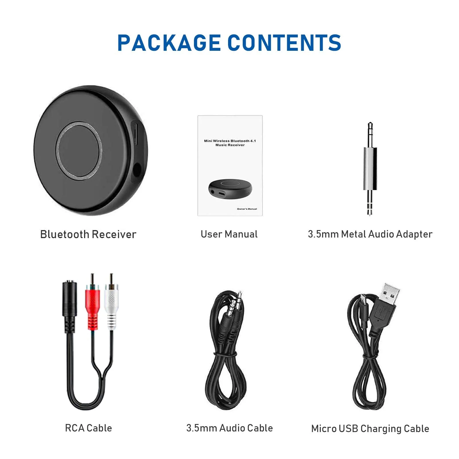 Bluetooth Aux Adapter for Car, SONRU Bluetooth 5.0 Receiver for Car,Wireless Audio Adapter Portable Hands-Free Car Kits with RCA AUX 3.5mm for Home/Car Stereo Music Streaming Sound System - Image 7