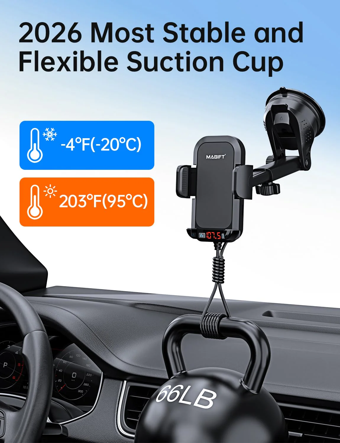 Bluetooth Car Adapter 3 in 1 FM Transmitter Car Radio Bluetooth Transmitter with Phone Holder, QC3.0 Fast Charging, Strong Microphone, HiFi Bass Sound, Hands-Free Call, Support USB/TF Drive BLACK 2 - Image 7