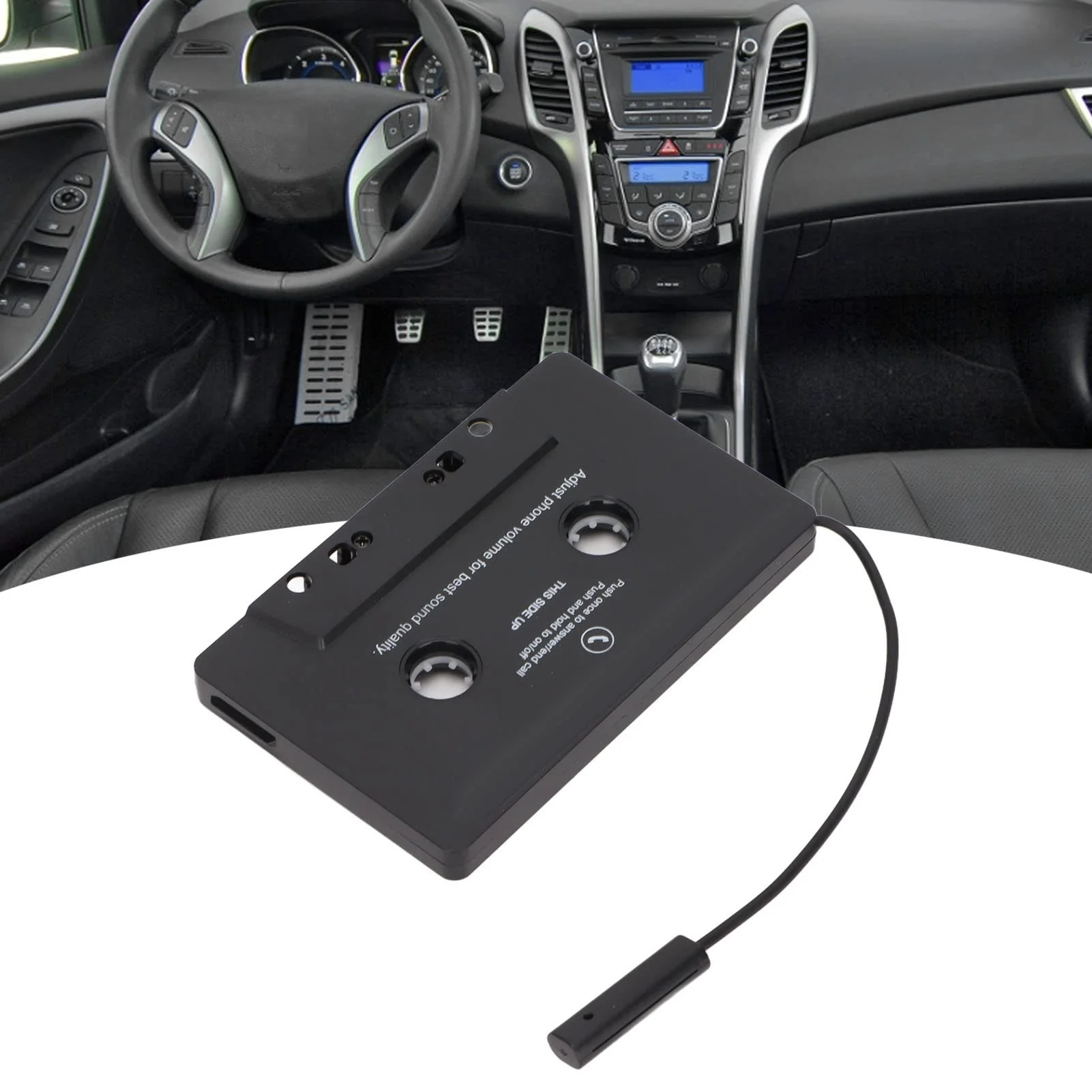 Bluetooth Cassette Adapter for Car with Stereo , Cassette Tape to Aux Adapter Smartphone Cassette Adapter for Mobile Phone, Tablet, MP3 Player, Headset - Image 3