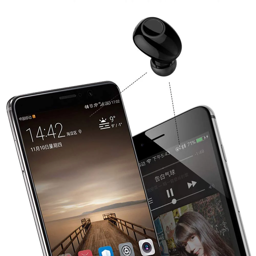 Bluetooth Earbud 10 Hrs Playtime, Single Wireless Earphone, Mini Bluetooth Headset Hands-free Car Headphone, Cell Phone Bluetooth Earpiece for iPhone Samsung Android Phones PC TV Audiobook - Image 3