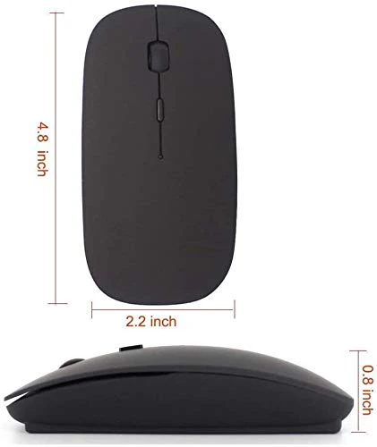 Bluetooth Mouse,Rechargeable Wireless Mouse for MacBook Pro/MacBook Air,Bluetooth Wireless Mouse for Laptop/PC/Mac/iPad pro/Computer Black - Image 4