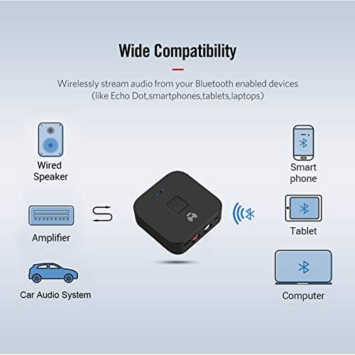 Bluetooth Receiver for Home Stereo RCA, 3.5mm AUX Wireless Audio Adapter for Home and Car Stereo System,NFC-Enabled - Image 4
