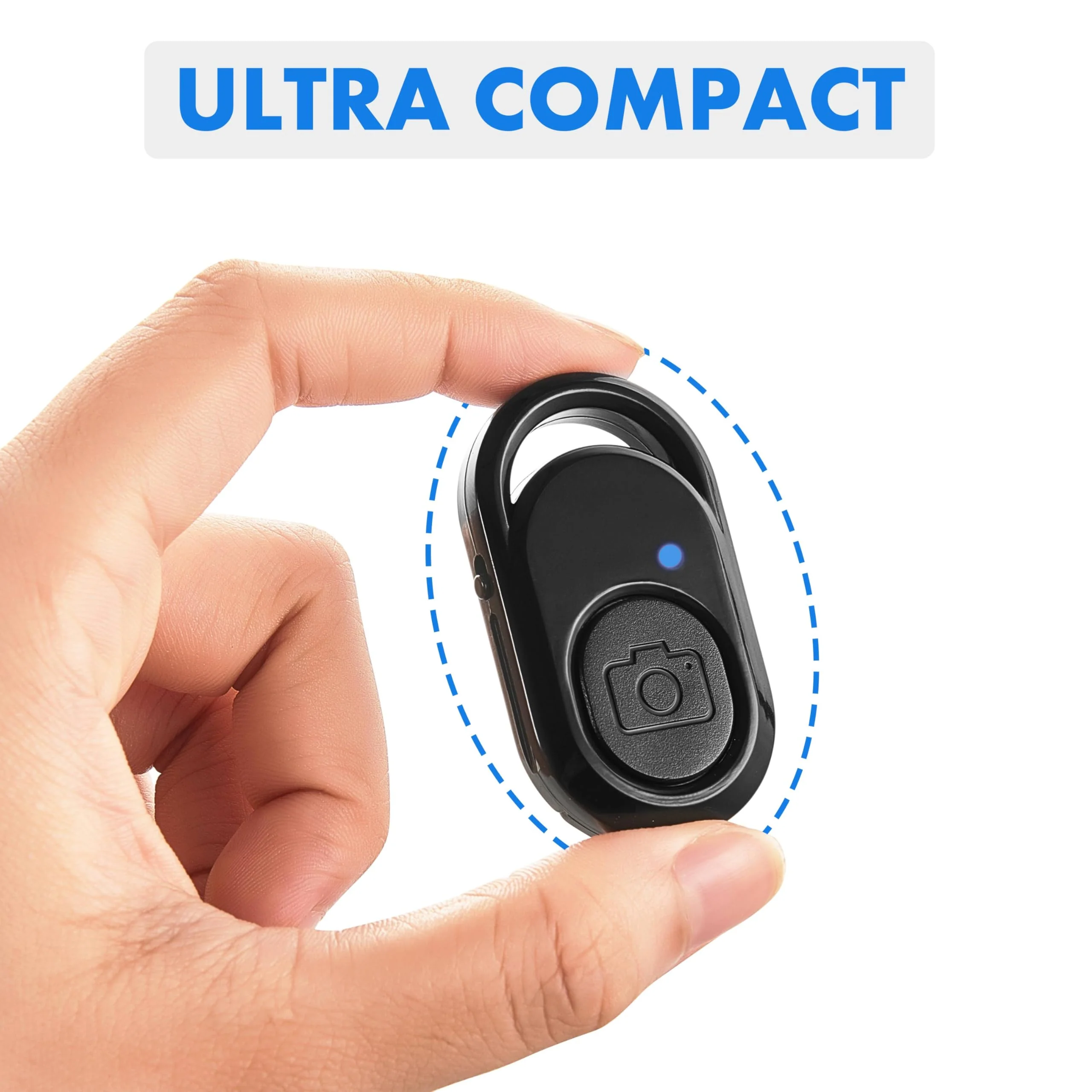 Bluetooth Remote Control iPhone Camera Remote: Wireless Remote Shutter for Selfies and Photo Clicker Compatible with iPhone iPad Tablet and Android Phone Wrist Strap Included (1 Pack) 1 Pack - Image 2