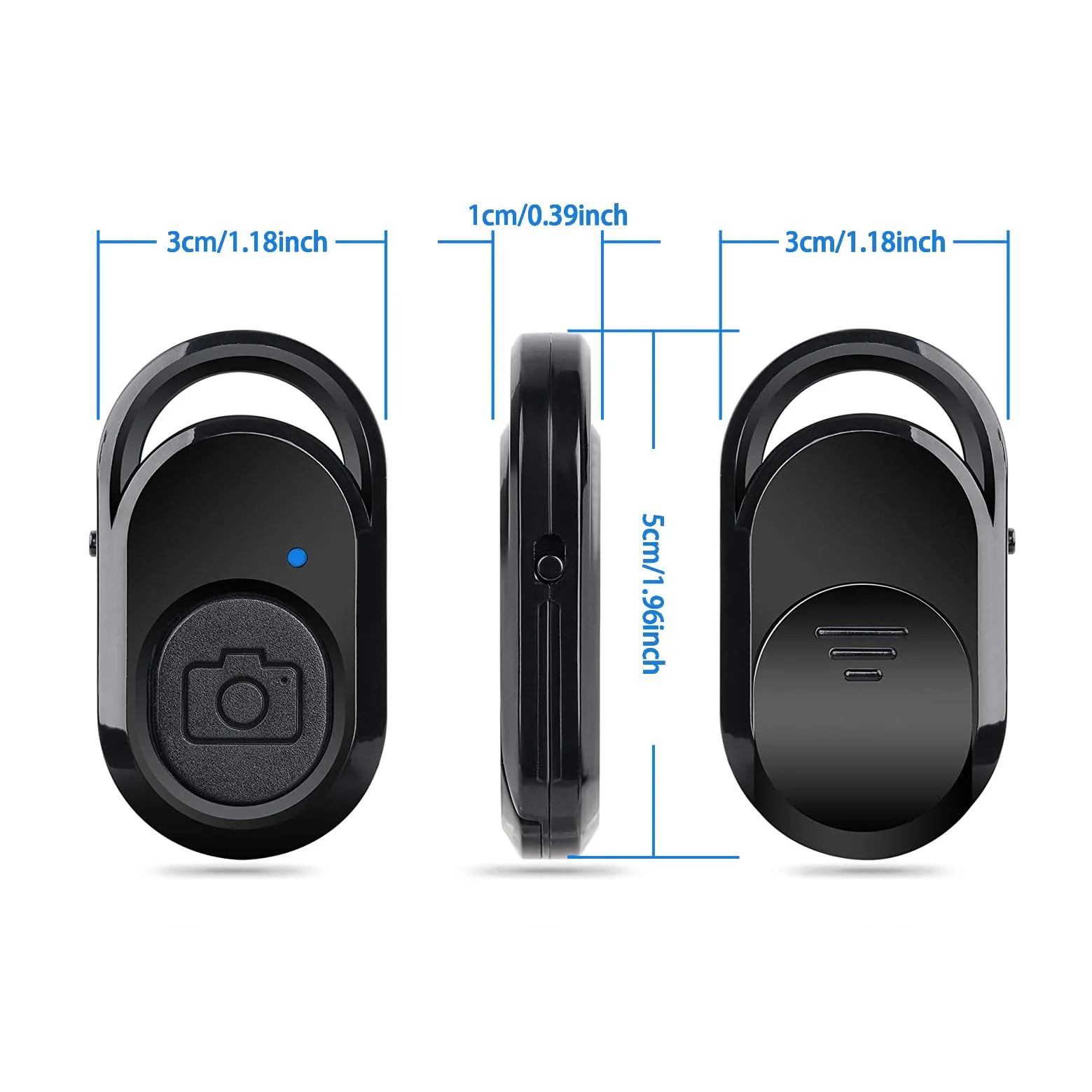 Bluetooth Remote Control iPhone Camera Remote: Wireless Remote Shutter for Selfies and Photo Clicker Compatible with iPhone iPad Tablet and Android Phone Wrist Strap Included (1 Pack) 1 Pack - Image 7