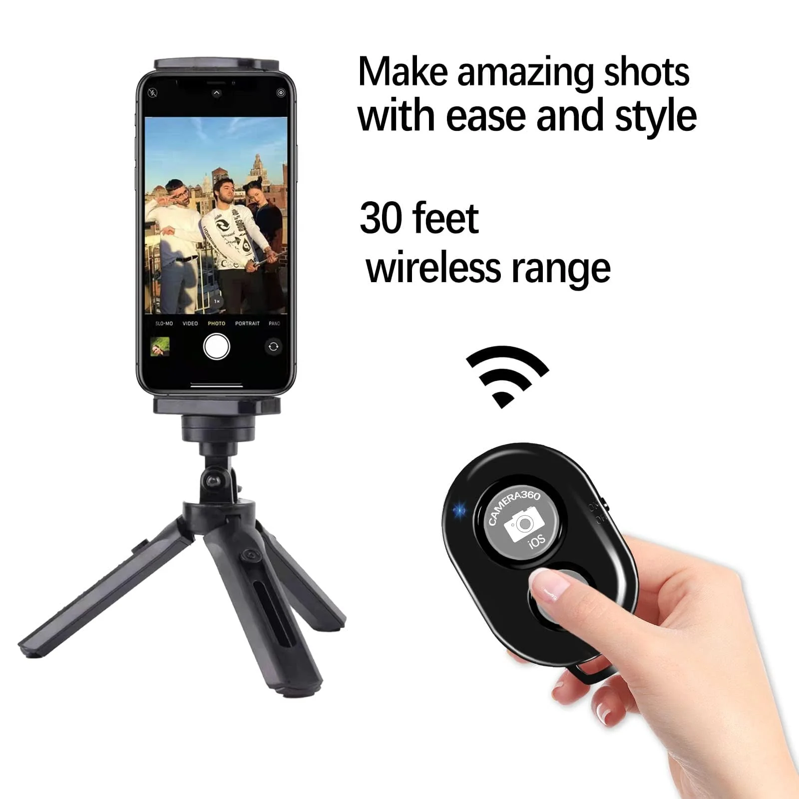 Bluetooth Remote for iPhone Camera - Belijean Bluetooth Remote Compatible with All iPhone, iPad and Tablets, Bluetooth Clicker for Photos & Videos 2 Pack Black 2PCS - Image 7