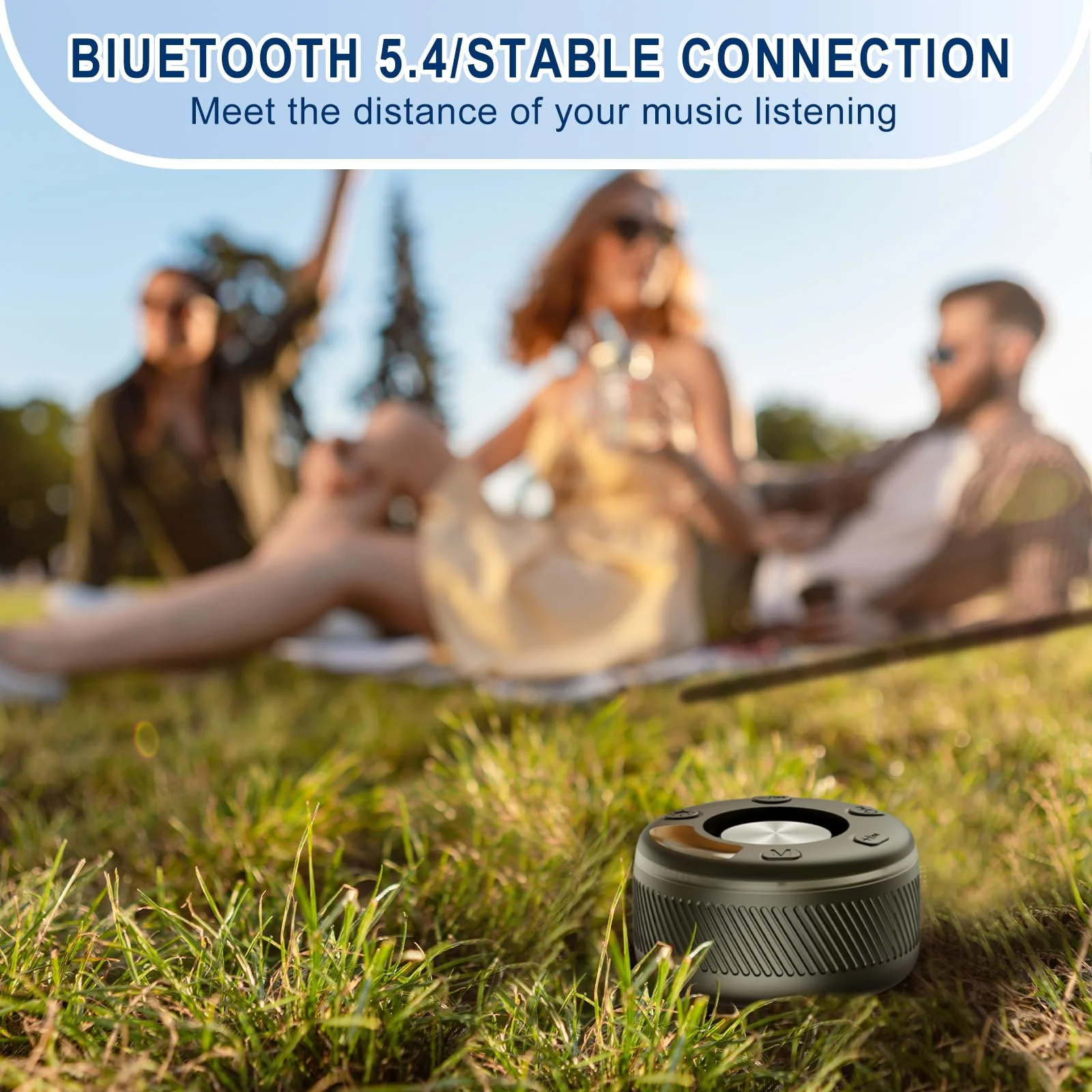 Bluetooth Speaker, Shower Speaker, IP7 Waterproof Portable Speakers Bluetooth 5.4 with HD Sound, RGB Light/LED Display/Hands-Free Call/Suction Cup Perfect for Bathroom Sing-Along Stocking Stuffers - Image 5