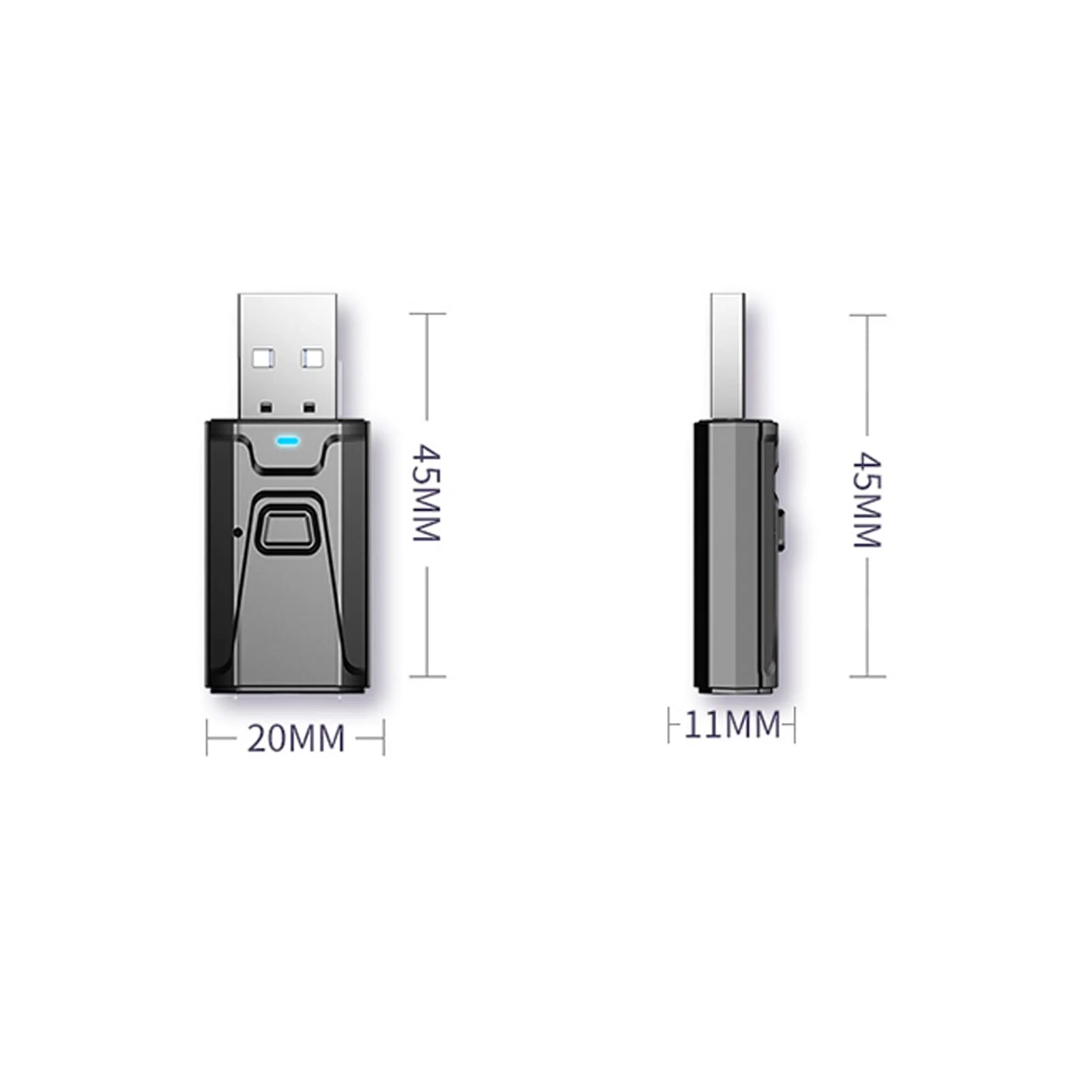Bluetooth Transmitter, 4 in 1 USB Bluetooth5.0 Receiver Clear Sound Quality Plug and Play Stable Audio Adapter - Image 2
