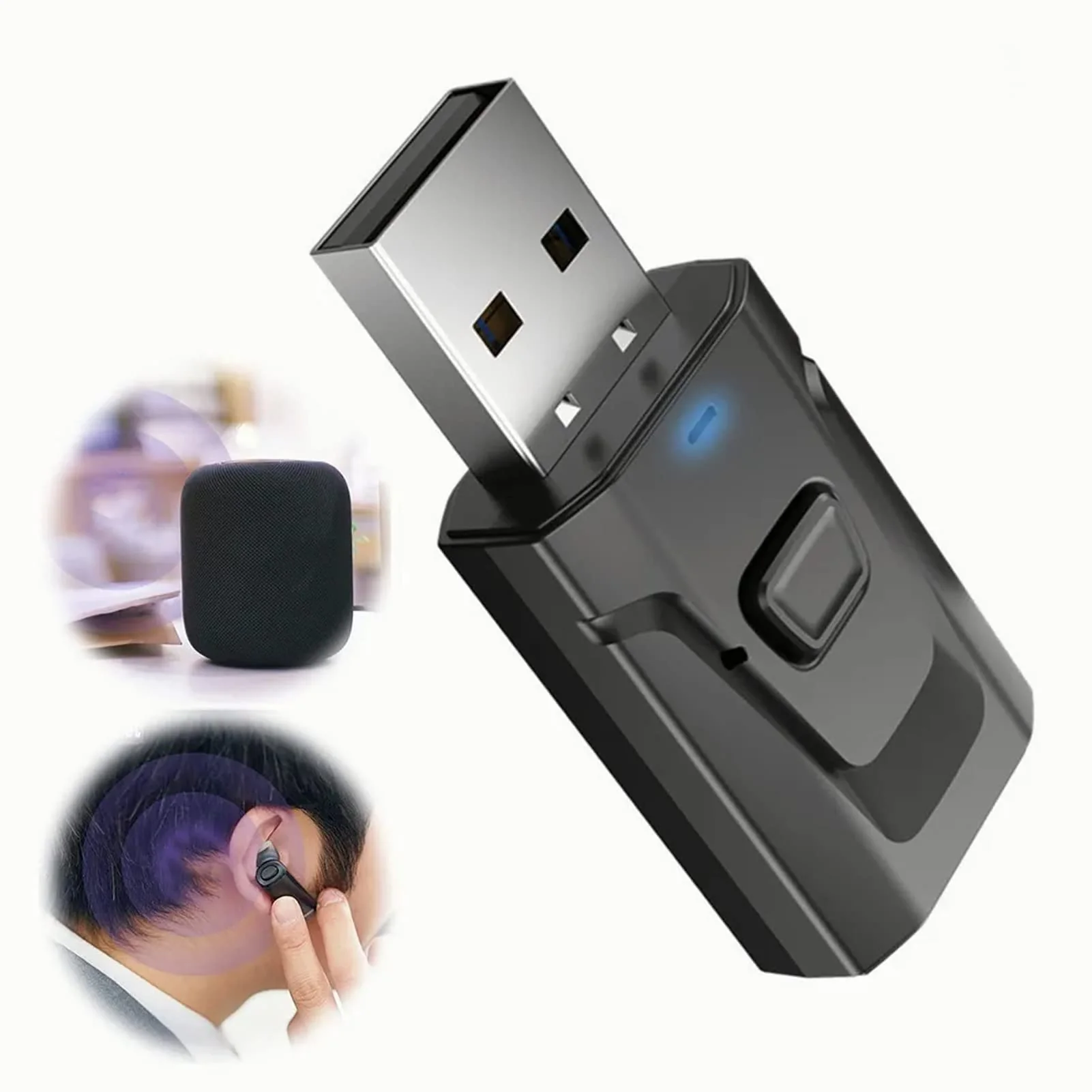 Bluetooth Transmitter, 4 in 1 USB Bluetooth5.0 Receiver Clear Sound Quality Plug and Play Stable Audio Adapter - Image 9