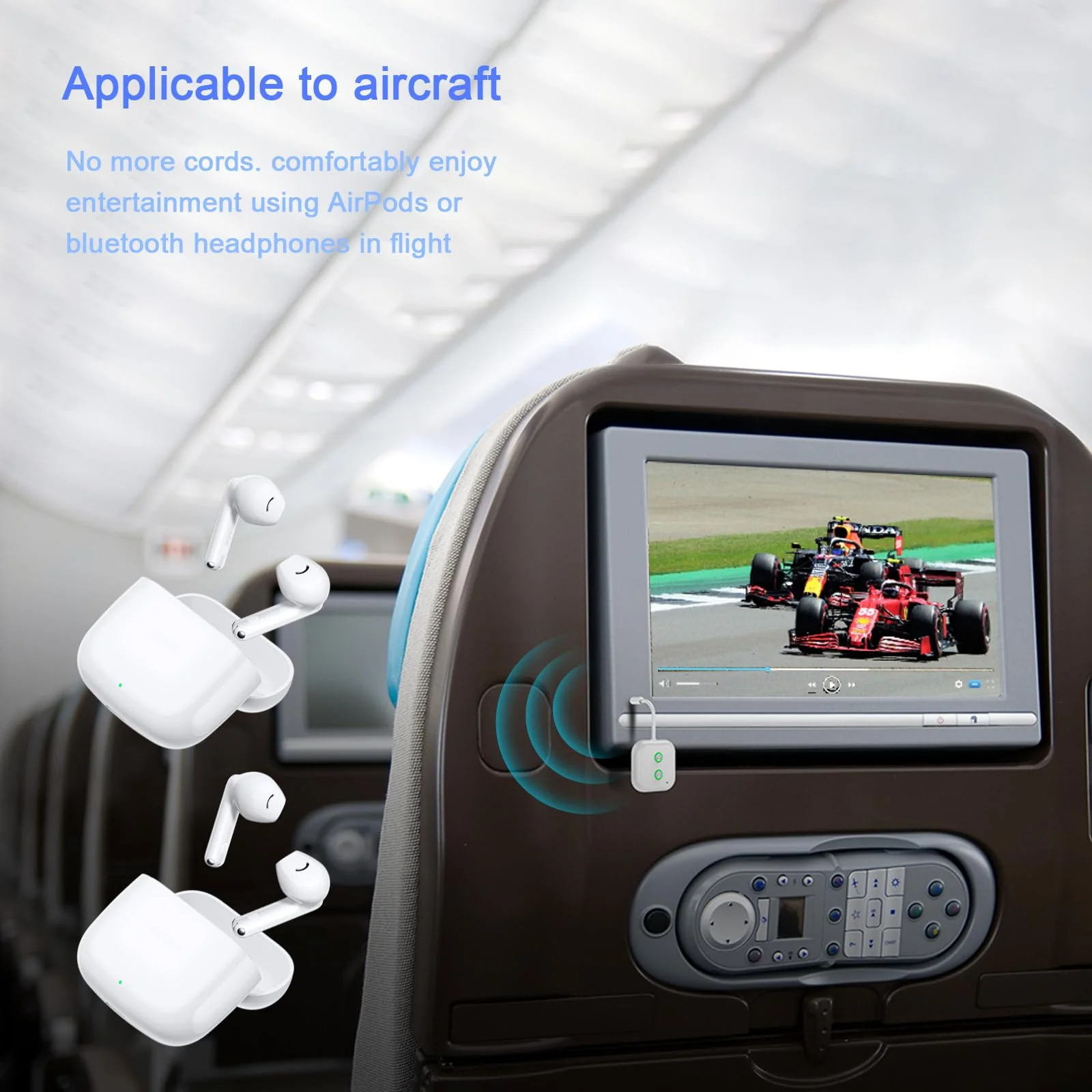 Bluetooth Transmitter, Bluetooth 5.3 Adapter Audio Transmitter Adapter Dual Link AptX Adaptive/Low Latency, Works with 3.5mm Aux Jacks on Airplanes, Gym Equipment, TVs, Tablets - Image 7