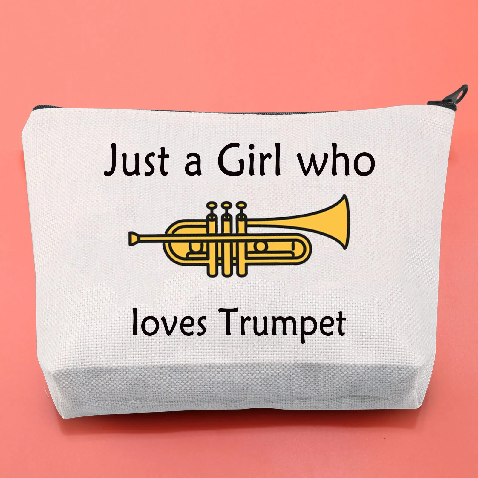 BLUPARK Trumpeter Gift Trumpet Girl Cosmetic Bag Just a Girl Who Loves Trumpet Cornet Gift for Trumpet Lover (Girl who loves Trumpet) - Image 3