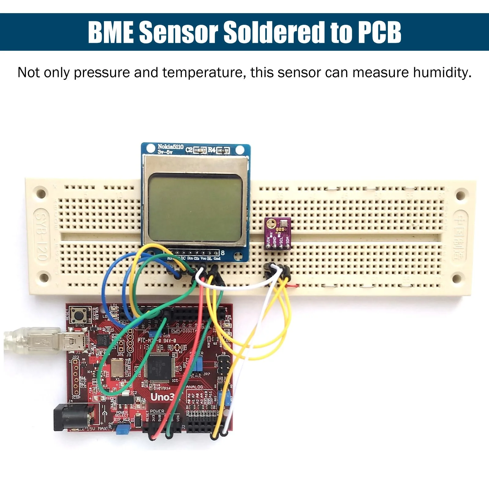 BME 5V Altimeter Module Binghe Pack of 2 BME High Precision Atmospheric Pressure Sensor Module IIC I2C SPI Interface DC 1.8-5V Compatible with Arduino Rasp-Pi - Image 2