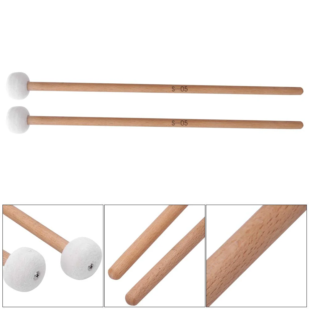 Bnineteenteam 2Pcs Timpani Mallet Timpani Stick Snare Drum Mallet with Felt Head for Marching Band Snare Drum - Image 4