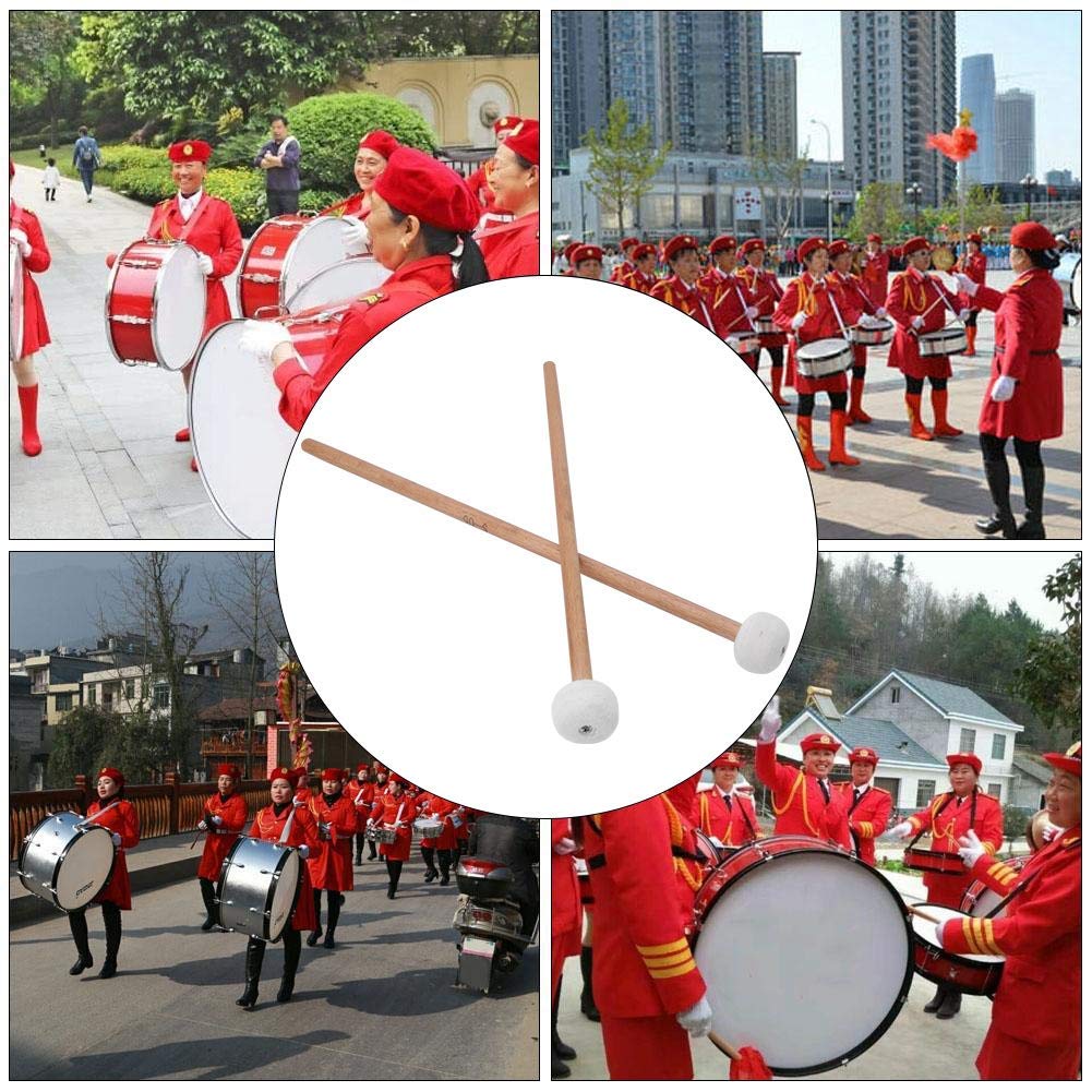 Bnineteenteam 2Pcs Timpani Mallet Timpani Stick Snare Drum Mallet with Felt Head for Marching Band Snare Drum - Image 8