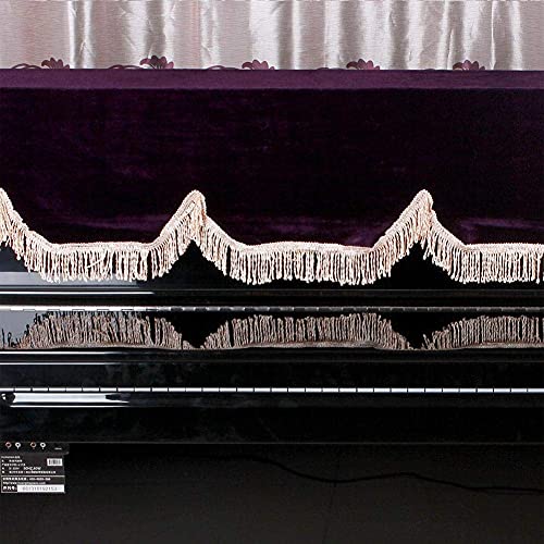 Bnineteenteam Electronic Keyboard Anti-Dust Cover 88 Key Piano Cover Split Curtain Design Purple - Image 5