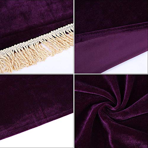 Bnineteenteam Electronic Keyboard Anti-Dust Cover 88 Key Piano Cover Split Curtain Design Purple - Image 6