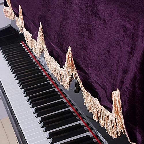 Bnineteenteam Electronic Keyboard Anti-Dust Cover 88 Key Piano Cover Split Curtain Design Purple - Image 8
