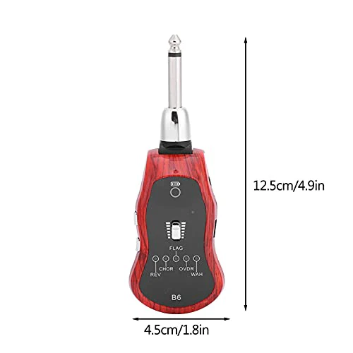 Bnineteenteam Guitar Effector, USB Rechargeable Battery and Guitar Effector, Super Portable Guitar Transmitter Receiver with 5 Sound Modes Accessory Mixer Supplies - Image 8