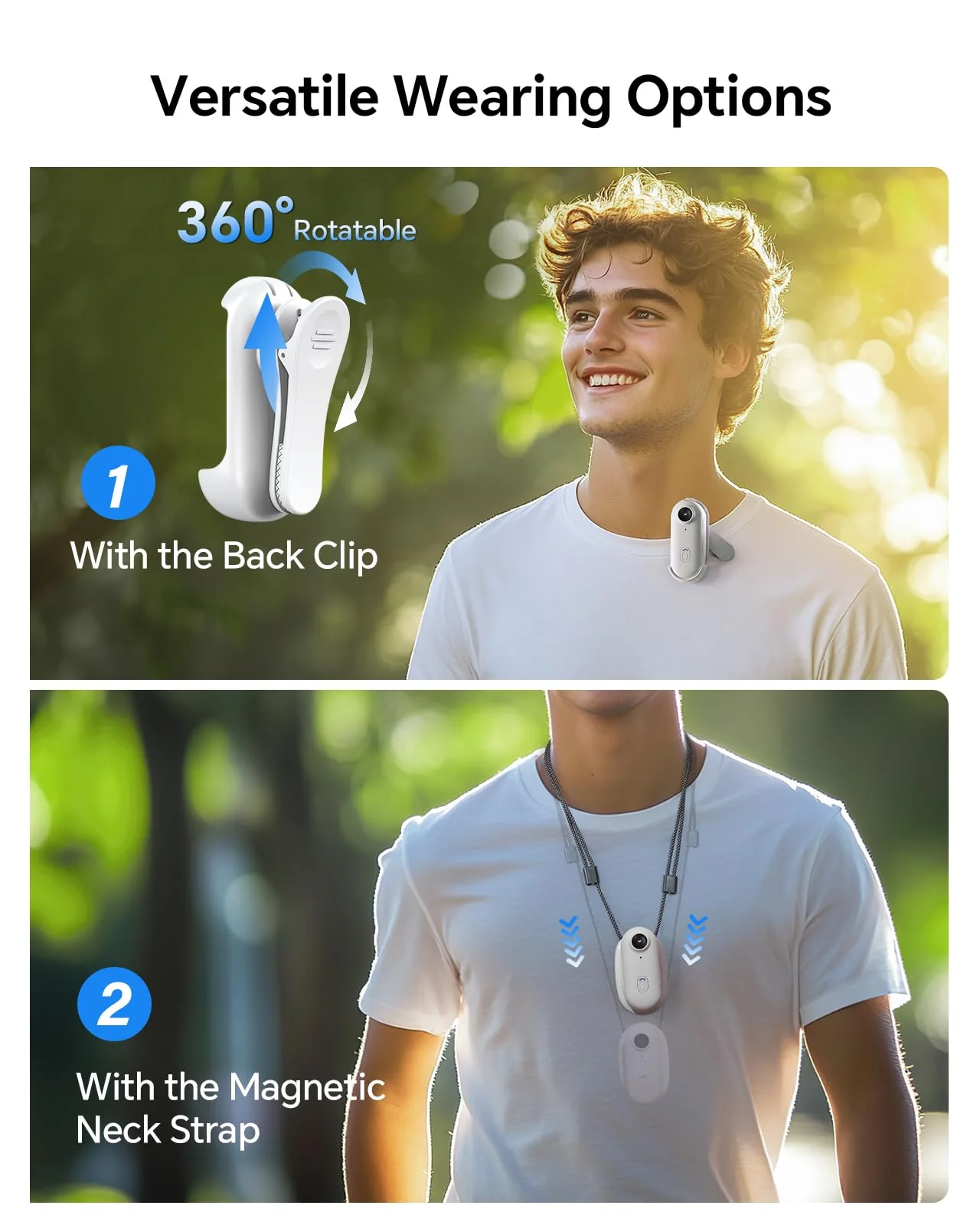BOBLOV W4 2K Mini Body Camera, Wearable 128GB Camera with 360°Rotatable Clip & Magnetic Clip, 120 Minutes for Recording, Easy to Use and Take for Lecture, Traveling and Outdoors Activities (WT128GB) WT128GB - Image 7