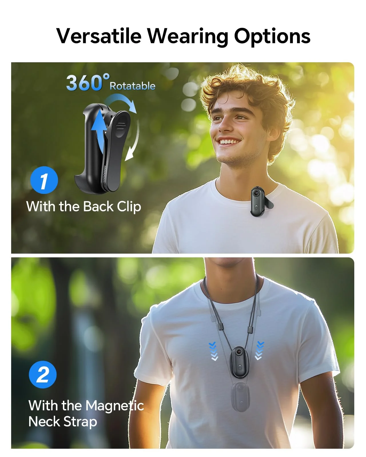 BOBLOV W4 2K Mini Body Camera, Wearable 64GB Camera with 360°Rotatable Clip & Magnetic Clip, 120 Minutes for recording, Easy to Use and Take for Lecture, Traveling, Pet Walking and Outdoors Activities BL64GB - Image 7