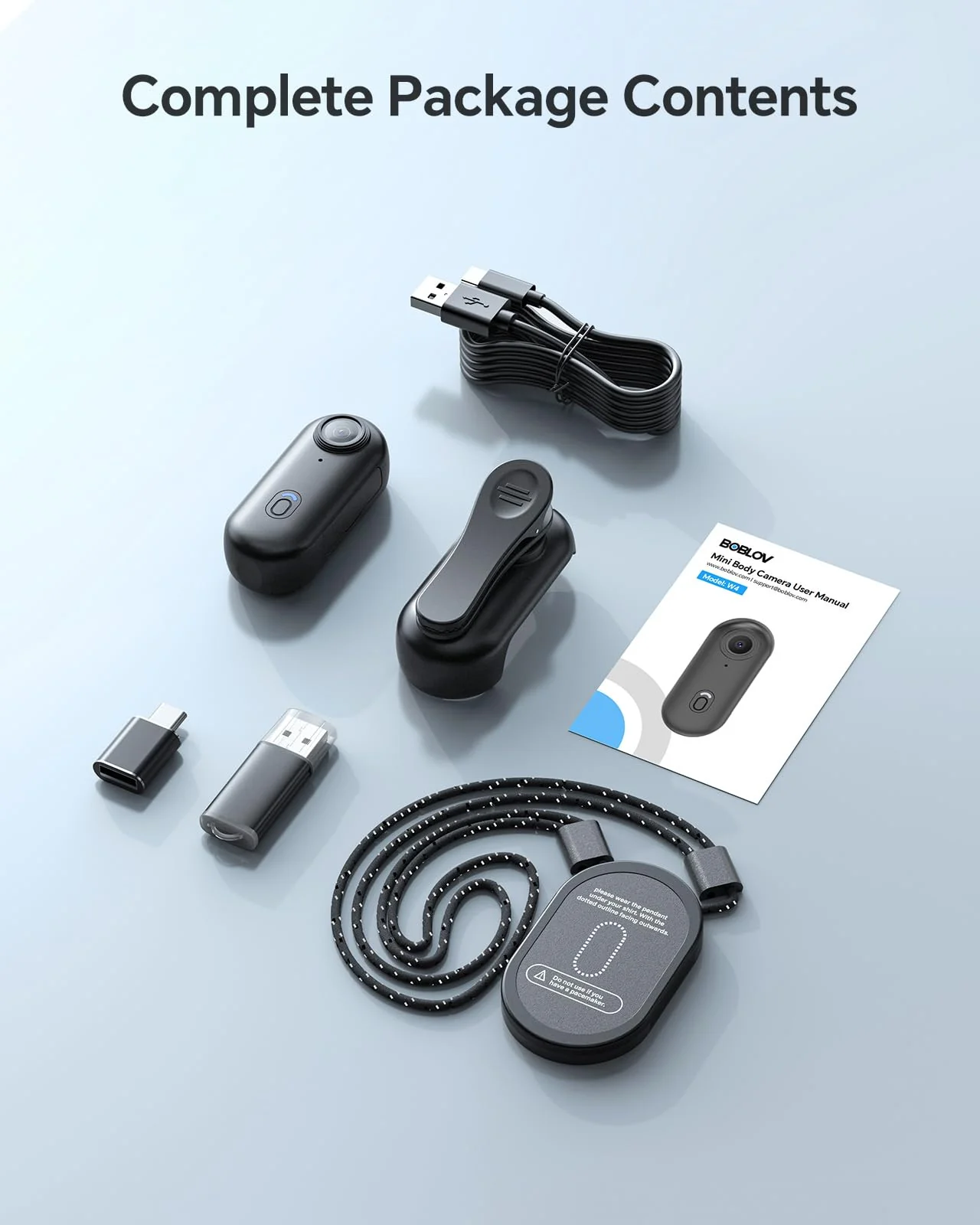 BOBLOV W4 2K Mini Body Camera, Wearable 64GB Camera with 360°Rotatable Clip & Magnetic Clip, 120 Minutes for recording, Easy to Use and Take for Lecture, Traveling, Pet Walking and Outdoors Activities BL64GB - Image 8