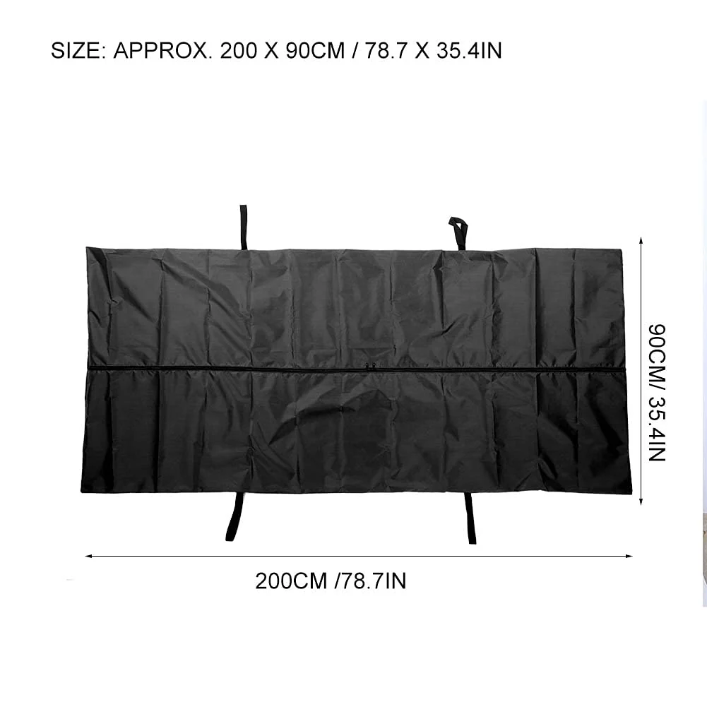 Body Bag for People, Waterproof Carcass Bag with 4 Reinforced Handles, 210D Oxford Fabric, Body Bags, for Funeral Supplies, Morgues Black - Image 8