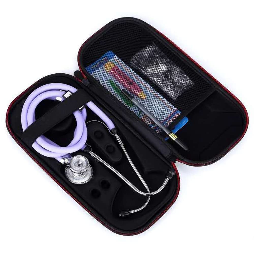 BOFRHME Hard EVA Portable Stethoscope Carry Case Storage Box Cover Mesh Mesh for III Stethoscope Organiser Bag, black, Casual - Image 7