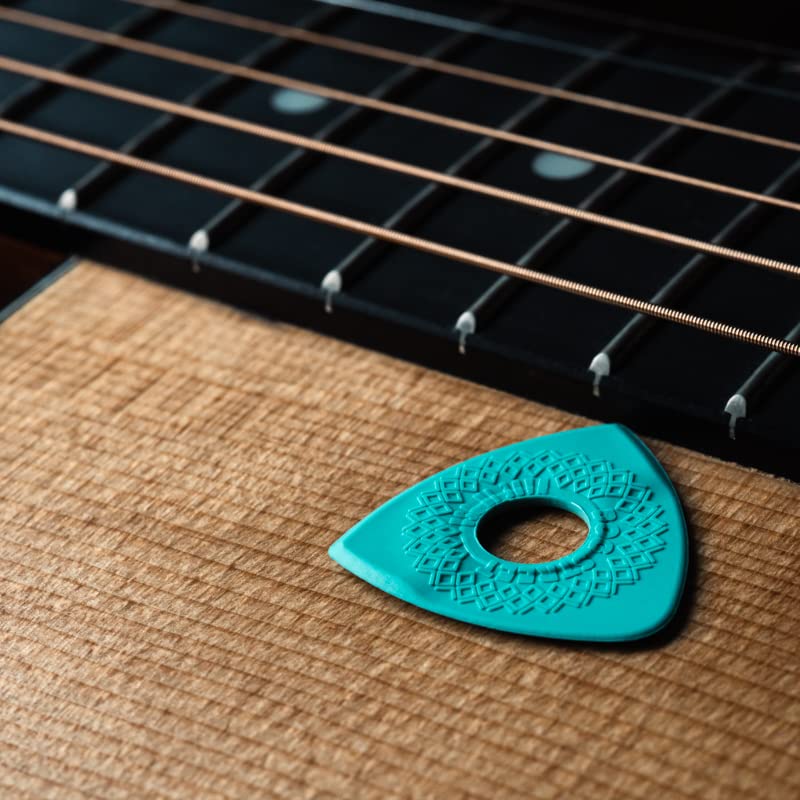 Bog Street Axe Blade Light Ergonomic, 3-Sided Guitar Pick. - One .5mm standard tip and Two 1.5mm Jazz style tips. (6-Pack) 6-Pack - Image 4