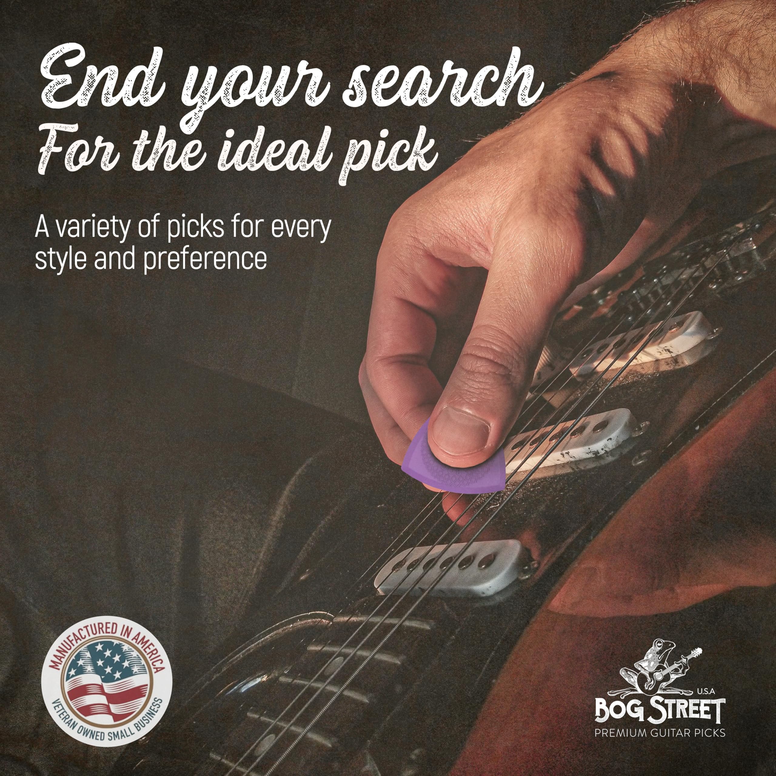 Bog Street Textured AXE Series Ergonomic Guitar Picks Thin Guitar Pick Pack of 6 with CUT, BLADE & BATTLE AXE Picks for Guitar - Made in USA Non Slip Guitar Picks Thick and Thin Pack - Image 4